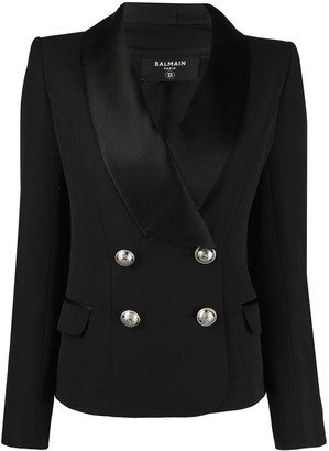 Balmain Embossed Buttons Double-Breasted Blazer