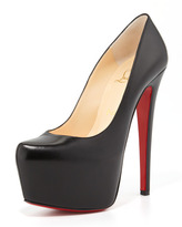 Thumbnail for your product : Christian Louboutin Daffodile Platform Red Sole Pump, Black