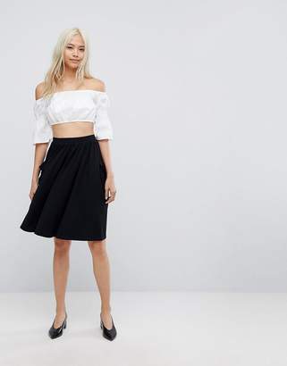 ASOS Jersey Midi Skirt With Pockets