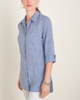 Thumbnail for your product : No Iron Linen High-Low Shirttail-Hem Tunic