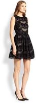 Thumbnail for your product : RED Valentino Silk Flocked-Print Dress