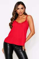 Thumbnail for your product : boohoo Eyelash Lace Tie Back Cami