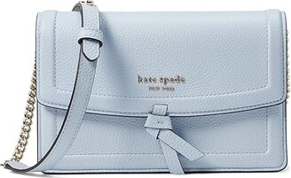 Kate Pebbled Leather Flap Crossbody Bag