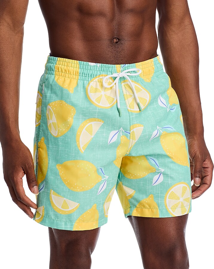Trunks Surf & Swim Co. Sano Lemon Print 6.5 Swim Trunks