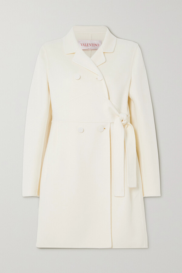 Valentino Garavani Double-breasted Tie-detailed Cashmere Coat