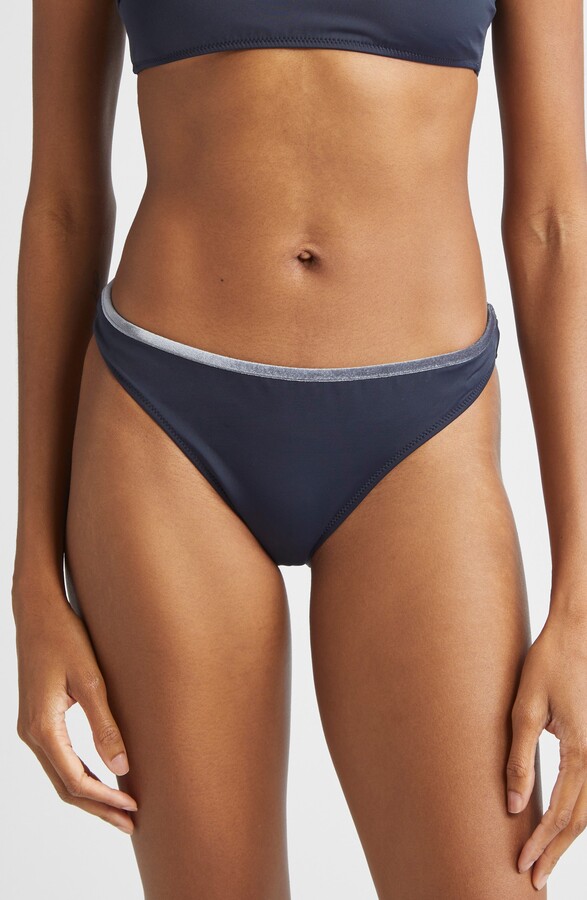 Lain Velvet Trim Bikini Bottoms
