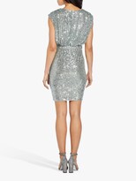 Thumbnail for your product : Adrianna Papell Sequin Blouson Sheath Mini Dress, Frosted Sage