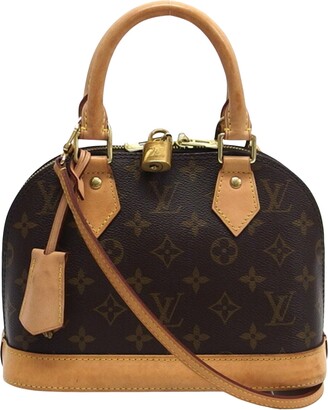 Louis Vuitton Alma Bb Burgundy Patent Leather Handbag (Pre-Owned)