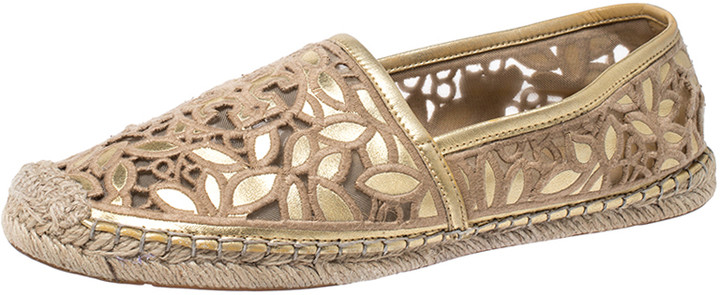 tory burch metallic flats