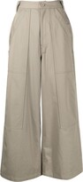 Thumbnail for your product : MM6 MAISON MARGIELA Three-Pocket Cotton Palazzo Pants