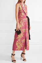 Thumbnail for your product : Erdem Rian Metallic-embroidered Crepe Vest - Pink