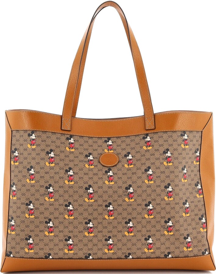 Gucci Disney Mickey Mouse Soft Open Tote (Outlet) Mini GG Coated