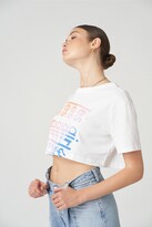 Thumbnail for your product : Les Girls Les Boys 100% Cotton/Organic Cotton Crop Wave Graphic T-Shirt