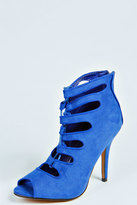 Thumbnail for your product : boohoo Ruby Peep Toe Cut Out Lace Up Heels