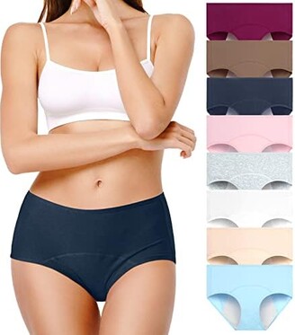 Vividmoo 8PACK Stretchy Cotton Leak-proof Panties Underwear for