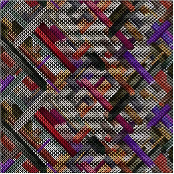 Moooi Kubrick Square Rug In Low Pile Polyamide By Kit Miles