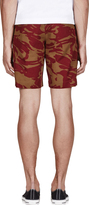 Thumbnail for your product : Marc by Marc Jacobs Red & Olive Camouflage Print Clapham Shorts