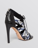 Thumbnail for your product : Rebecca Minkoff Lace Up Open Toe Booties - Reed High Heel