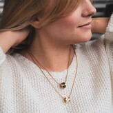 Thumbnail for your product : Florence London - Initial Q Necklace 18Ct Gold Plated With Cream Enamel