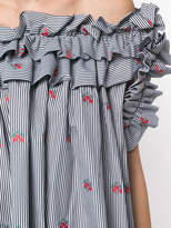Thumbnail for your product : Alexander McQueen off-shoulder striped dress