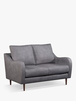 Thumbnail for your product : John Lewis & Partners Harp High Back Small 2 Seater Leather Sofa, Dark Leg