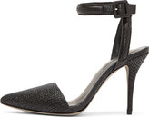 Thumbnail for your product : Alexander Wang Black Leather Embossed Lovisa Pump