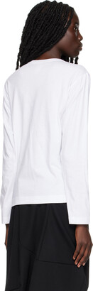 Comme des Garçons Shirt White & Pink Cut Out Long Sleeve T-Shirt