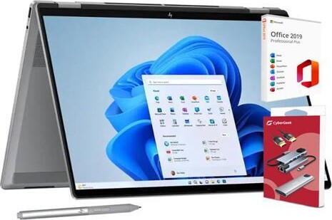 HP 2025 OmniBook X Flip 2-in-1 Laptop, 16' WUXGA Touchscreen, AMD Ryzen 5 (6-Core up to 4.9 GHz), 8GB RAM, 2TB SSD, Backlit, USB-C, Stylus,...