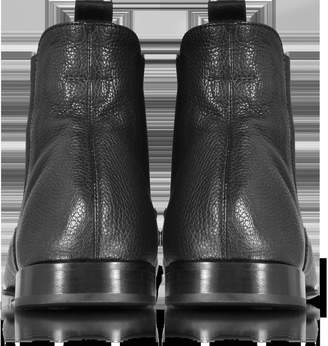 Cesare Paciotti Black Buffalo Leather Boots