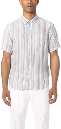Club Monaco Multistripe Linen Shirt