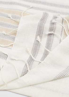Violeta BY MANGO Stripe-pattern cotton scarf