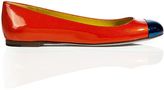 Thumbnail for your product : Sergio Rossi Lipstick Red/Royal Blue Patent Leather Ballerinas