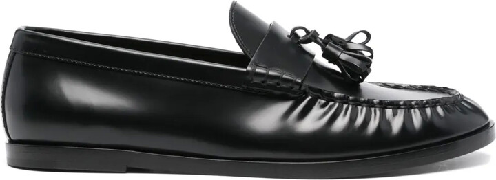 The Row Tassel-Detail Leather Loafers