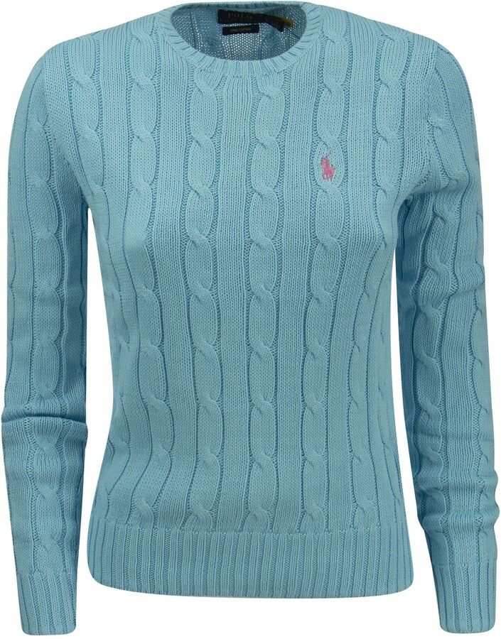 Light Blue Cable Knit Sweater | Shop the world's largest 