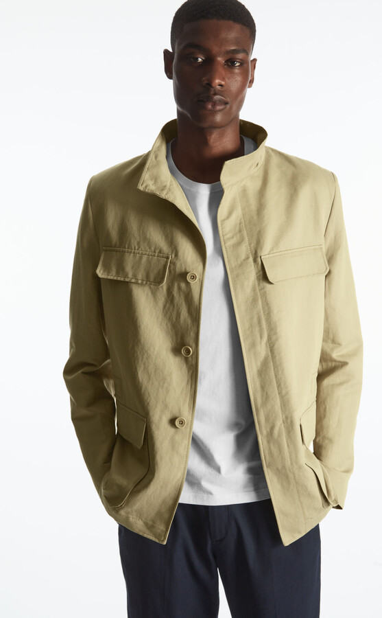 Men Linen Field Jacket | ShopStyle