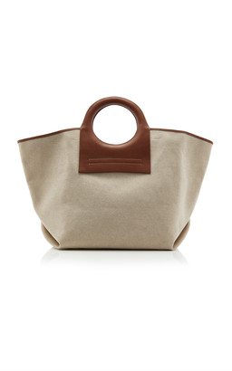 Hereu Cala Leather-Trimmed Canvas Tote