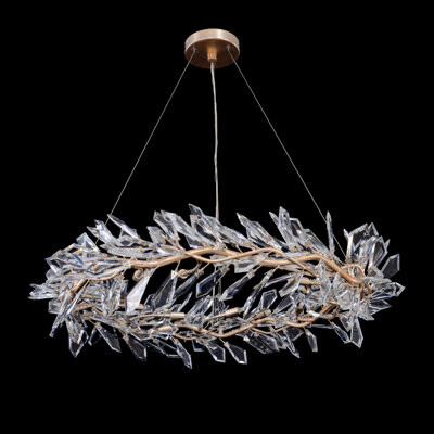 John-Richard Collection Kotta Twelve-Light Cut-Crystal Pendant Chandelier