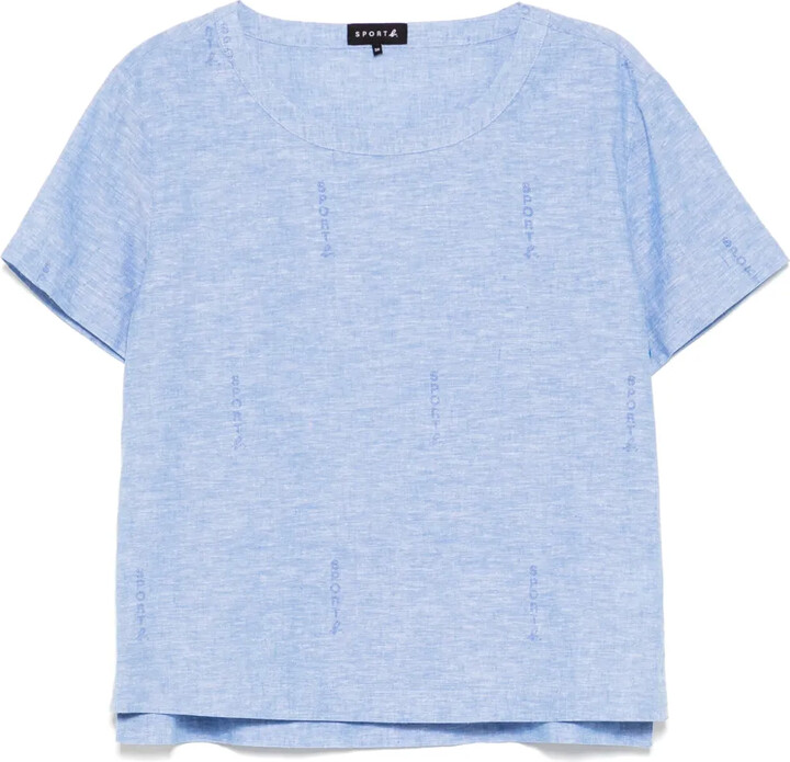 SPORT b. by agnès b. Logo Allover Print Top