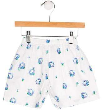 Rachel Riley Girls' Floral Print Mini Shorts