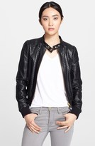 Thumbnail for your product : RED Valentino Cutout Star Leather Moto Jacket
