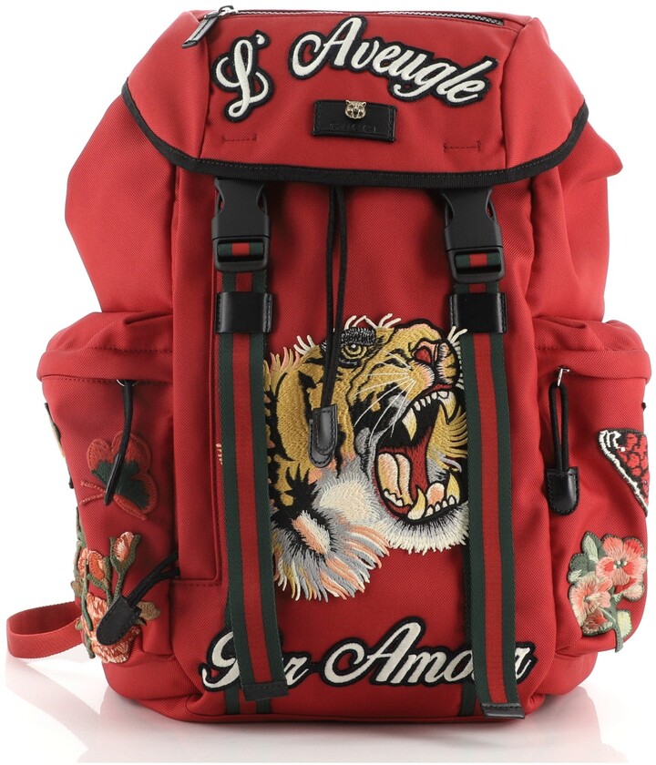 gucci backpack lion