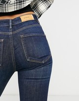 Thumbnail for your product : Stradivarius high waist skinny jean in dark blue