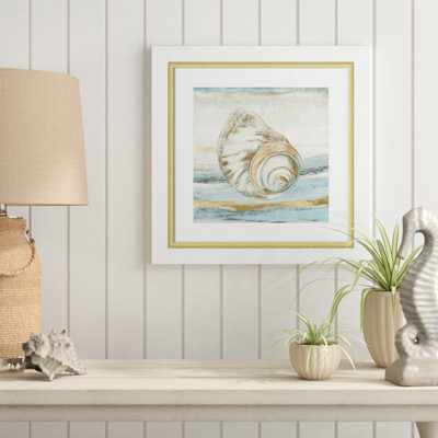 Highland Dunes Ayara 'Pacific Touch II' Framed Acrylic Painting Print