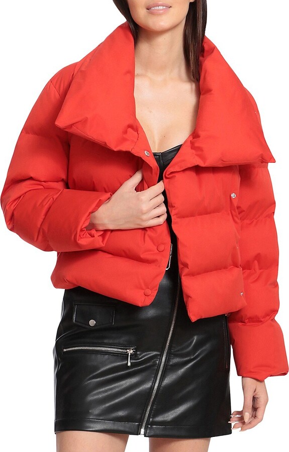 AVEC LES FILLES Cropped Puffer Jacket ShopStyle
