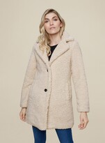 Thumbnail for your product : Dorothy Perkins Women's Cream Long Teddy Coat - S