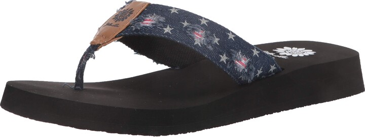 yellow box ladies flip flops