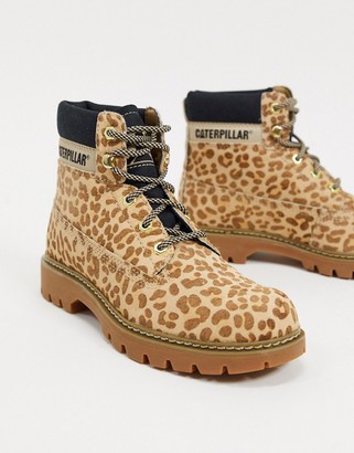 cheetah print work boots
