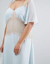 Thumbnail for your product : ASOS Curve CURVE WEDDING Contrast Lace Panel Maxi Dress