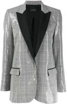 Thumbnail for your product : Pinko check print sequinned blazer