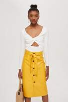 Thumbnail for your product : Topshop Long Sleeve Twist Front Top